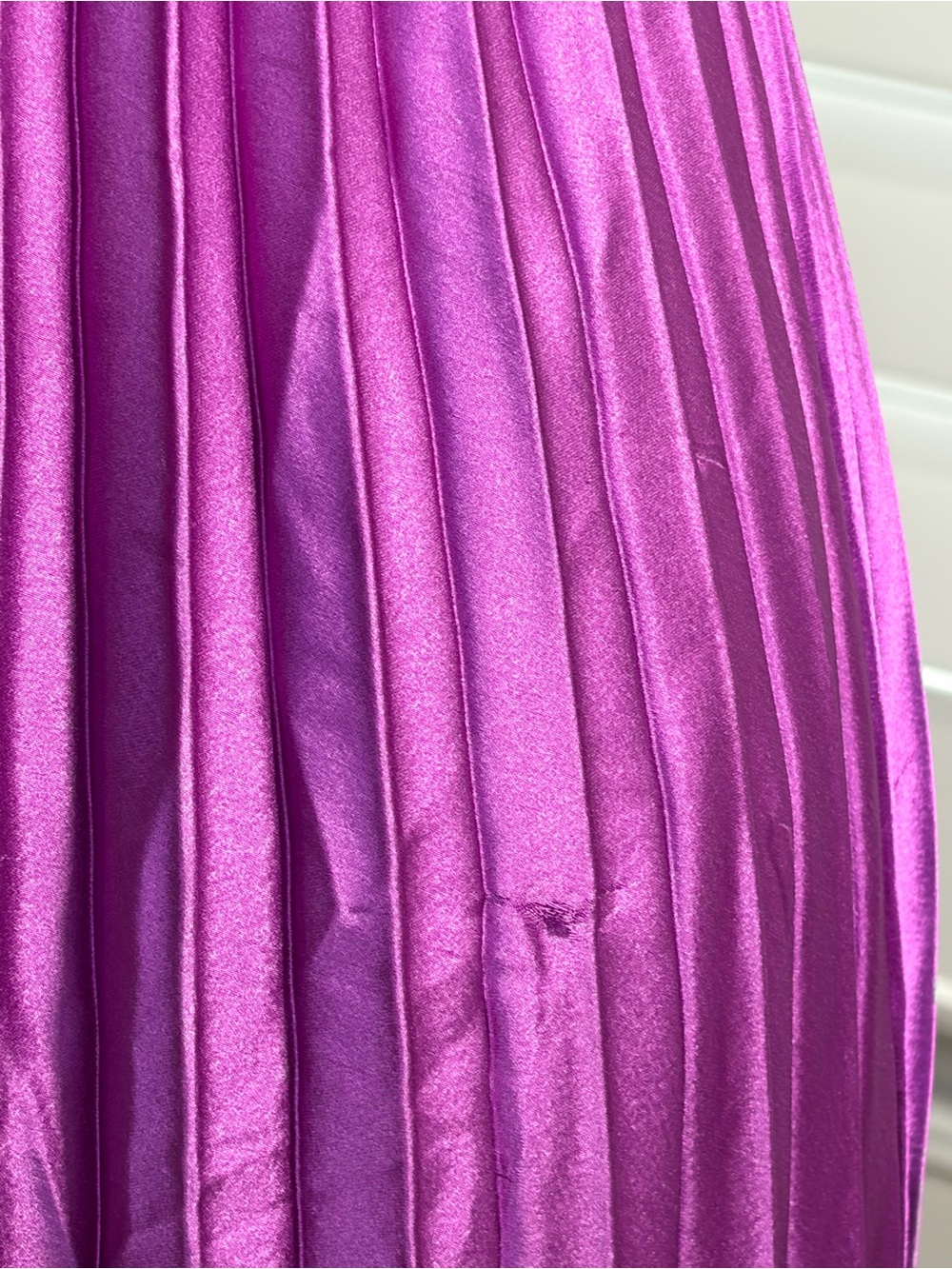Sincerely Jules Fuchsia Pleated Cutout Maxi Dress (S) - Picture 8 of 10